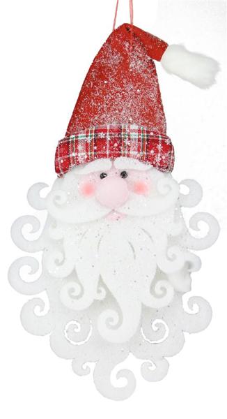 22" Foam/Fabric Santa Head Ornament - XN3458 - The Wreath Shop