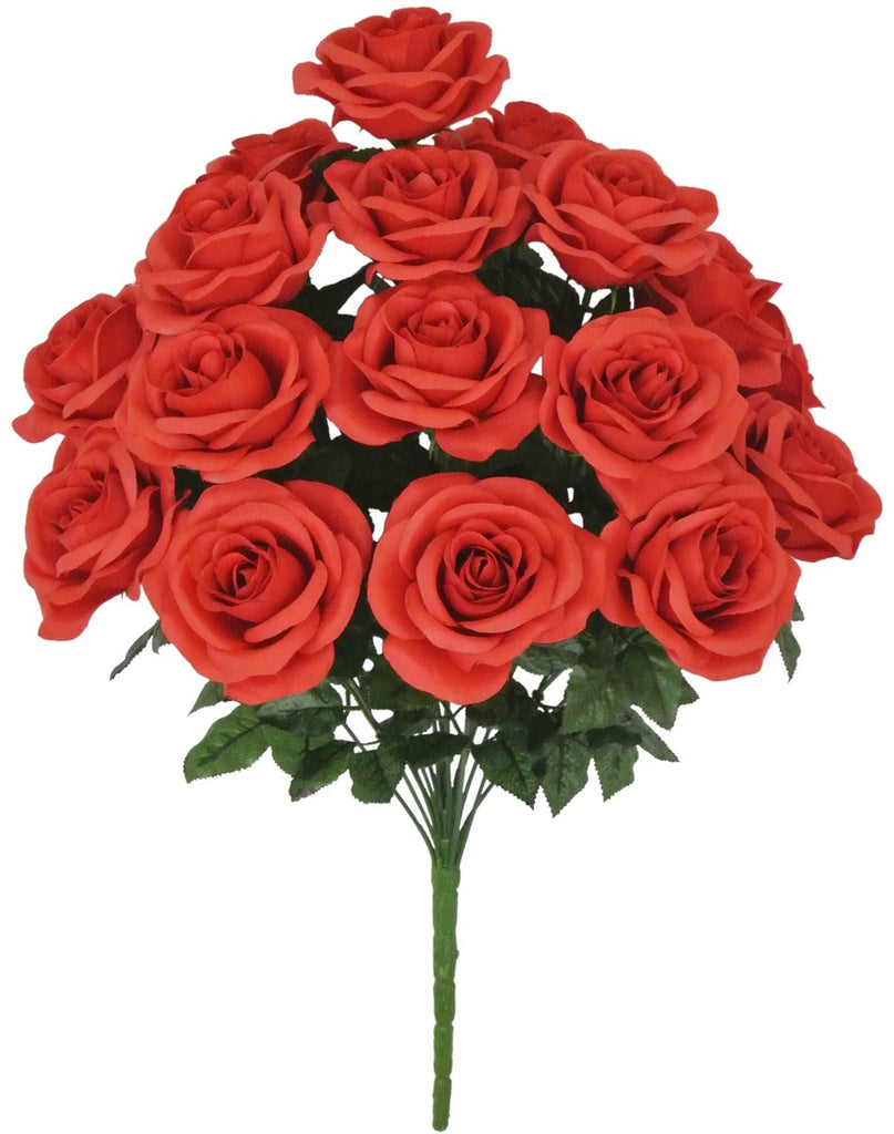 22" Rose Bush: Red x 18 - 80194-RED - The Wreath Shop