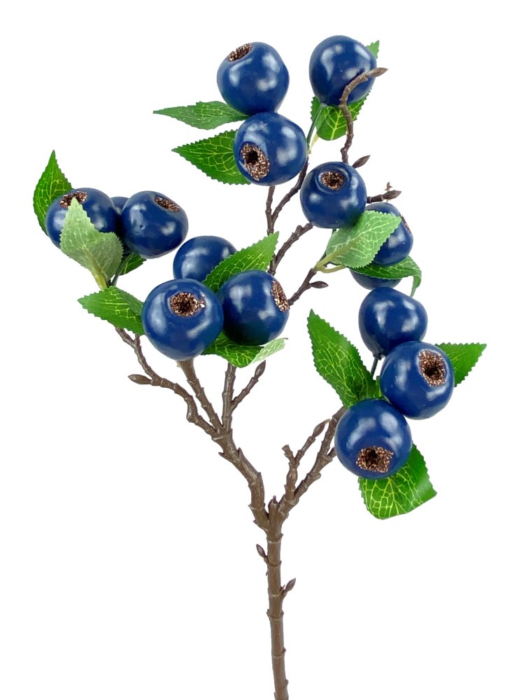 23" Blue Lg Berry Spray - 62945BL - The Wreath Shop