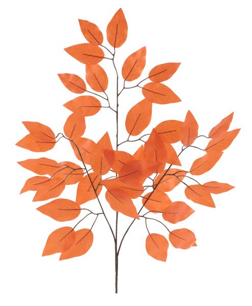 23" Ficus Spray: Orange, 12 pack - FG633735 - The Wreath Shop