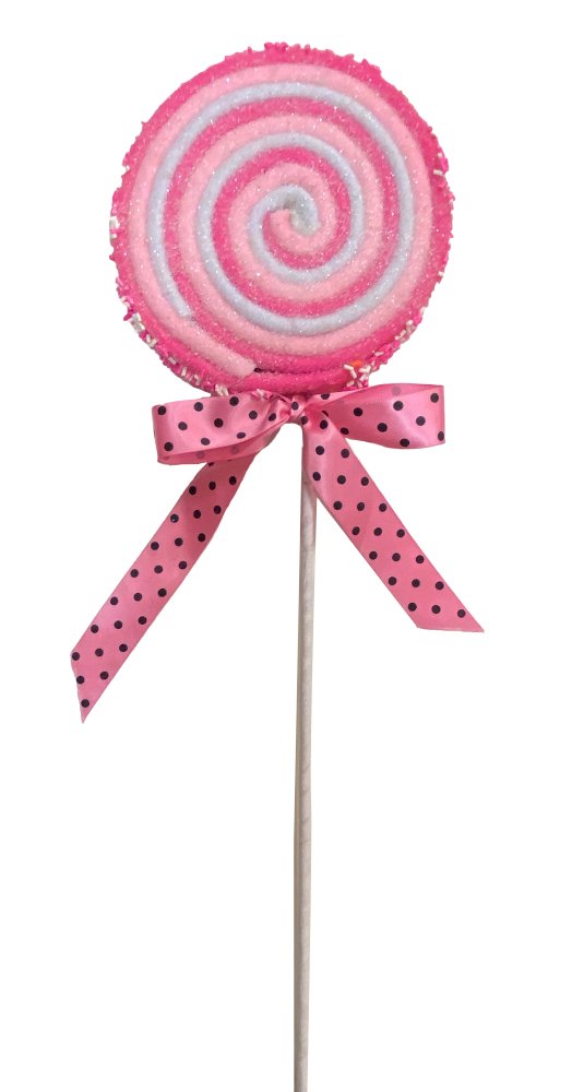 23" Lg Pink/White Swirl Lollipop - 85506PKBTWT - The Wreath Shop