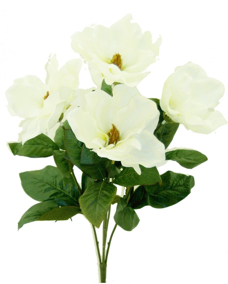 23" Magnolia Bush: White (5) - 30494CM - The Wreath Shop
