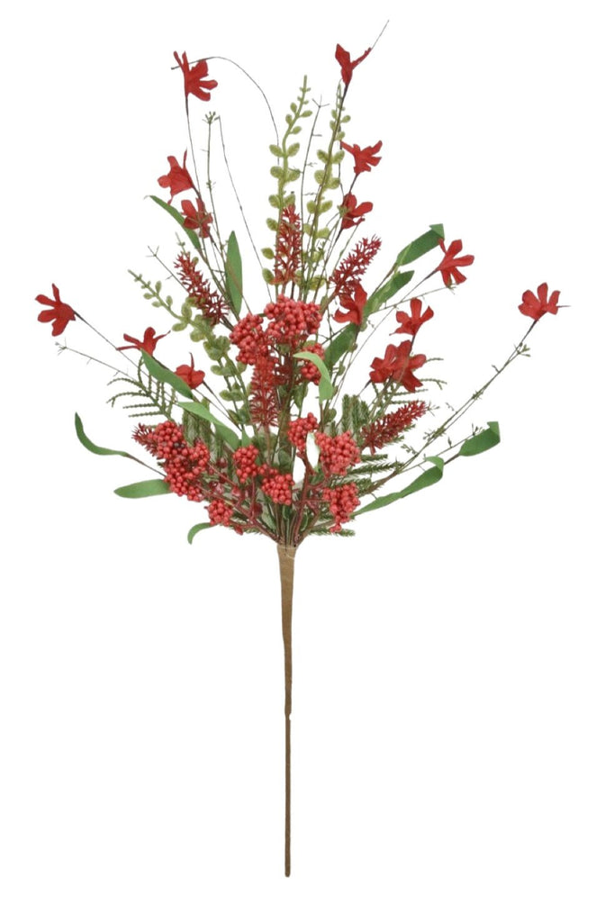 24" Mixed Christmas Spray - 63526-RD - The Wreath Shop