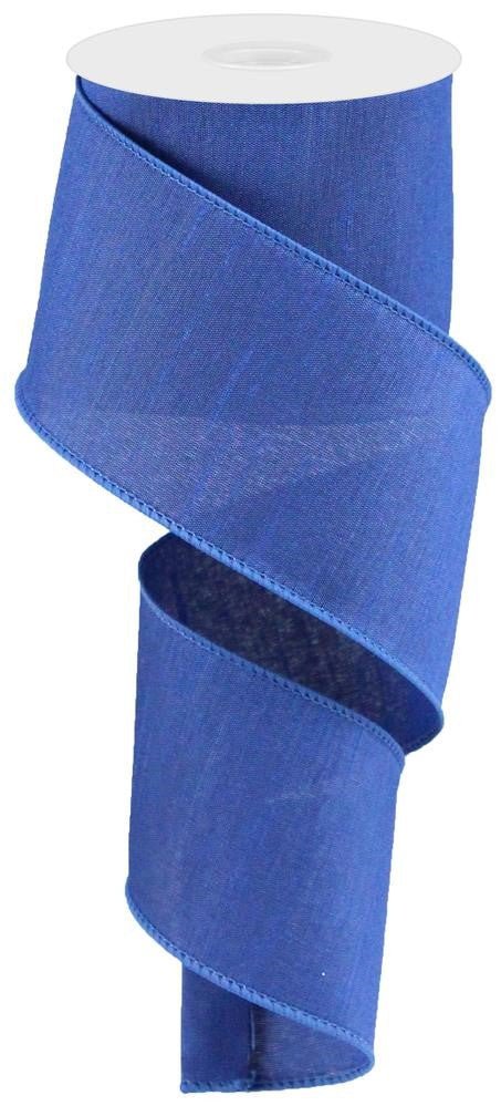 2.5" Faux Dupioni Ribbon: Royal Blue - RD110525 - The Wreath Shop