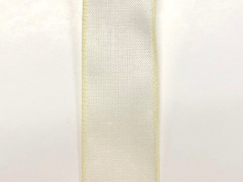 2.5" Ivory Poly Linen Ribbon - 10Yds - X314840-18 - The Wreath Shop