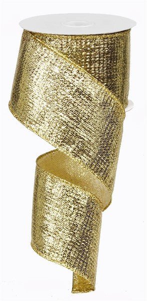 2.5" Metallic Gold Ribbon - 10yds - RG0140008 - The Wreath Shop