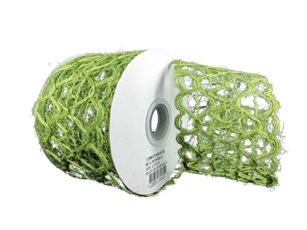 2.5" Open Weave Jute Netting Ribbon: Moss - 10Yds - 67348 - 40 - 08 - The Wreath Shop