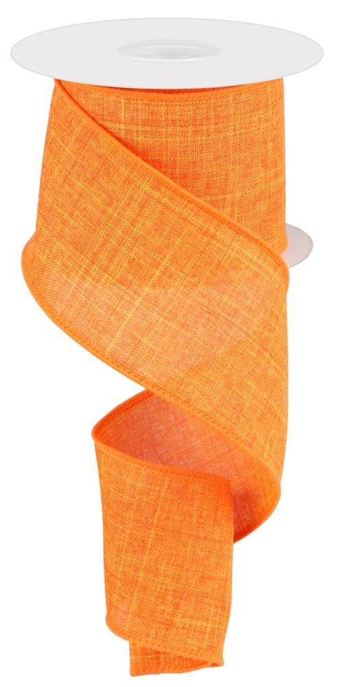 2.5" Orange Royal Faux Burlap Ribbon - 50Yds - RG527920 - The Wreath Shop