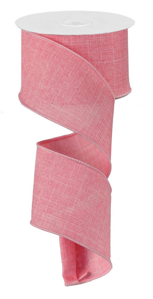 2.5" Pink Royal Faux Burlap Ribbon - 10Yds - RG127922 - The Wreath Shop