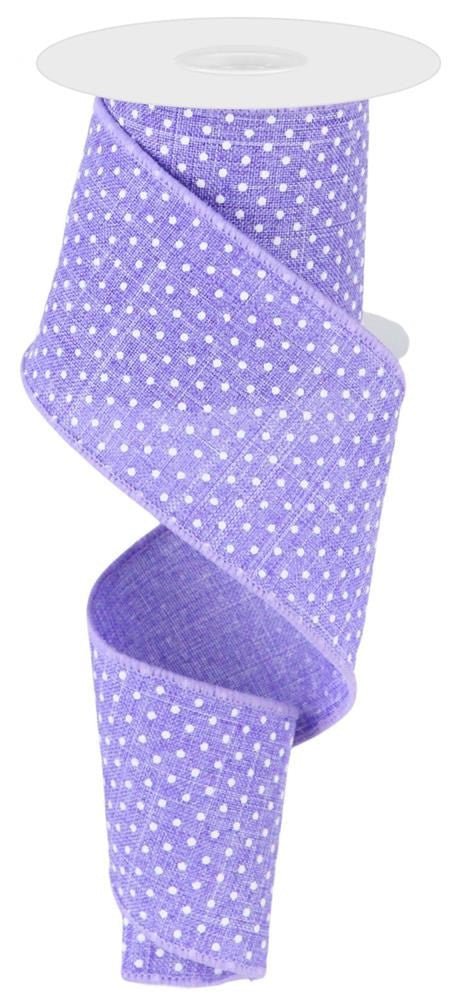 2.5" Raised Swiss Dot Ribbon: Lavender - 10yds - RG0165213 - The Wreath Shop