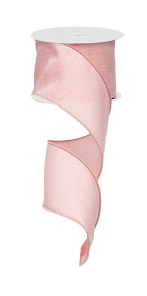 2.5" Rose Pink Royal Faux Burlap Ribbon - 10Yds - RG1279EH - The Wreath Shop