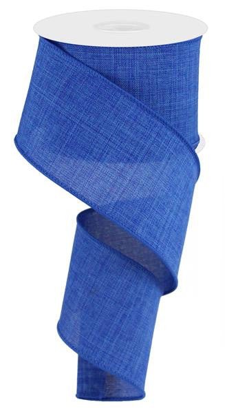 2.5" Royal Blue Royal Faux Burlap Ribbon - 10yds - RG127925 - The Wreath Shop