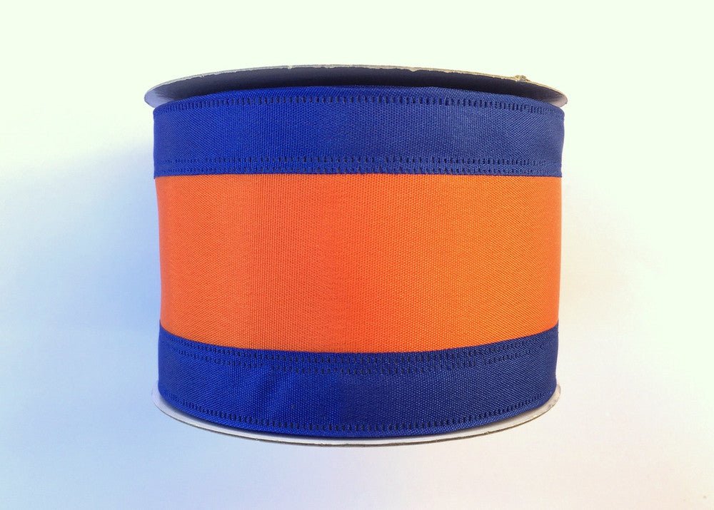 2.5" Royal Blue/Orange Stripe Ribbon - 10yds - U301 - 2519 - The Wreath Shop