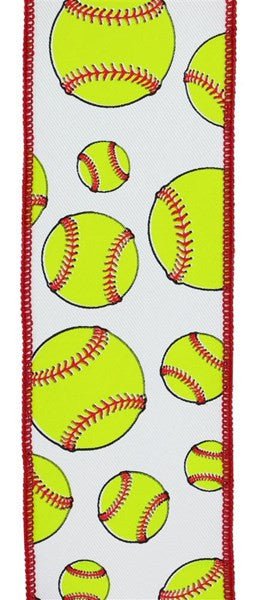 2.5" Softball Ribbon - 10yds - RGA172227 - The Wreath Shop