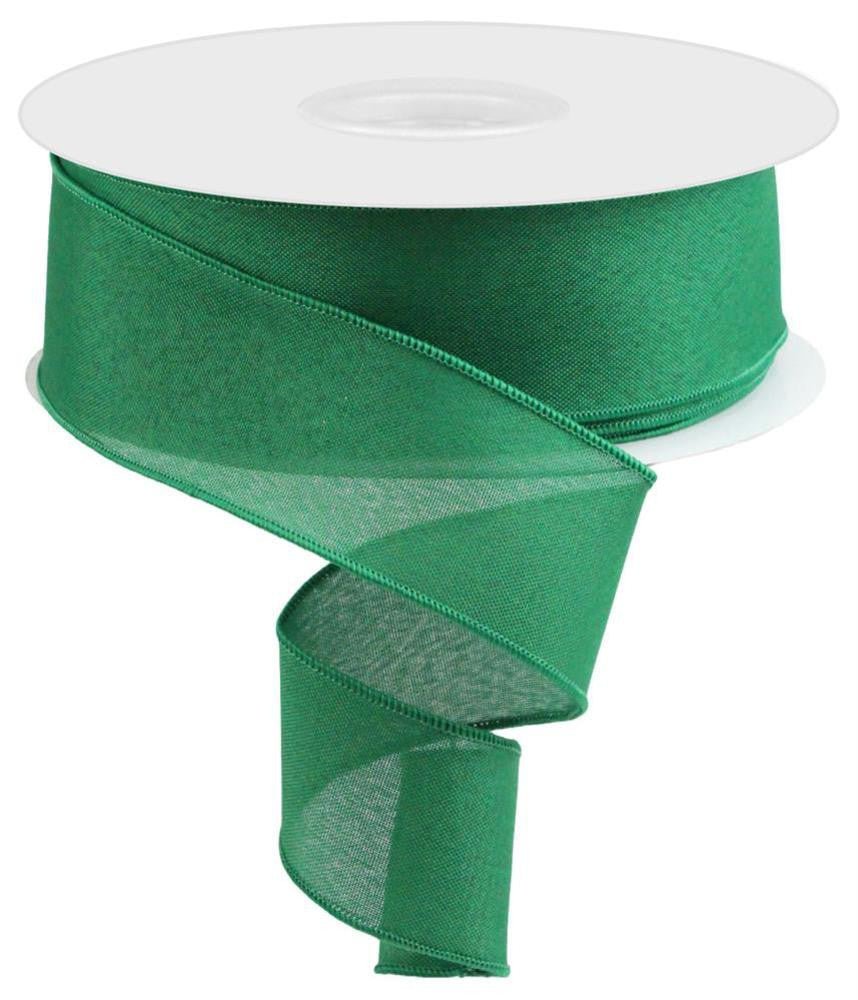 2.5" x 50yd Value Faux Burlap Ribbon: Emerald Green - RC500106 - The Wreath Shop