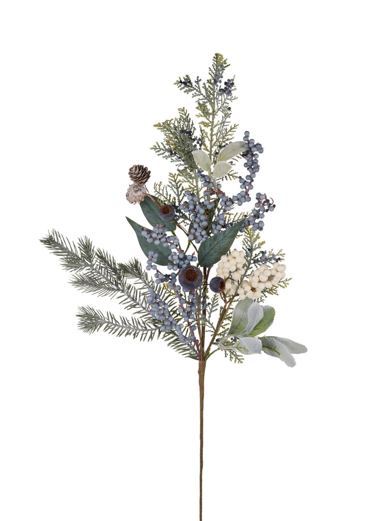 26" Berry/Rose Hip/Spruce Spray - XX8580 - The Wreath Shop