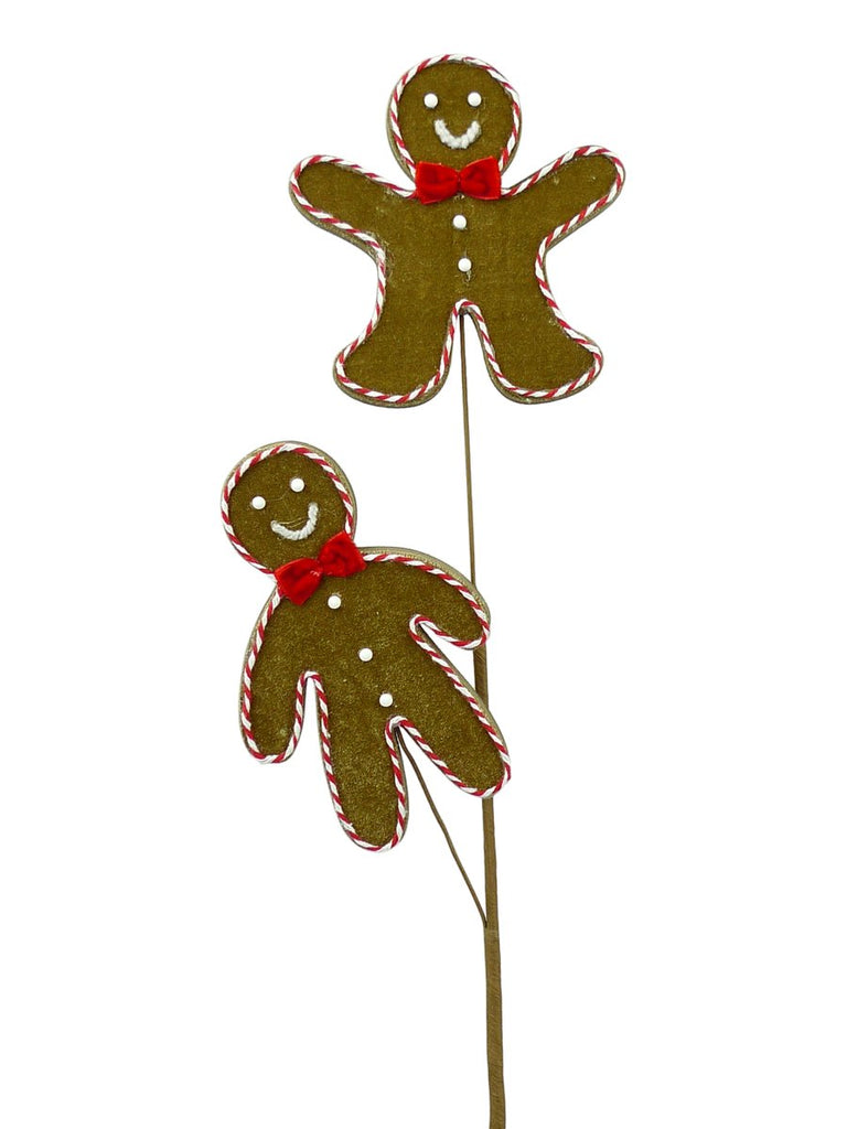 26" Gingerbread Men w/ Peppermint Edge Spray - 84652BN - The Wreath Shop
