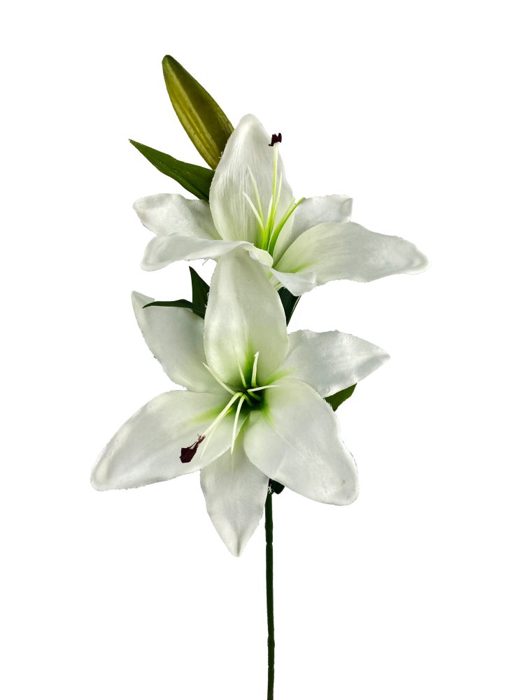 26" White Lily Spray - 29345OFFWT - The Wreath Shop