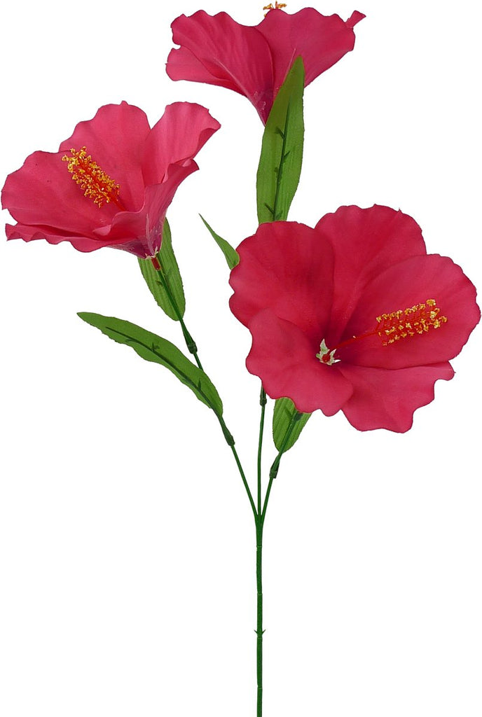 27" Hibiscus Spray: Hot Pink - 29414BT - The Wreath Shop