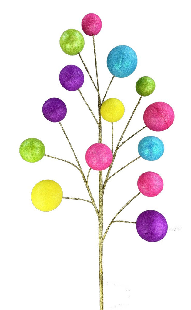 28" Bright Multicolored Ball Spray - 86106MULTI - The Wreath Shop