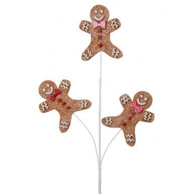 28" Iced Gingerbread Men Spray - MTX73459 - The Wreath Shop