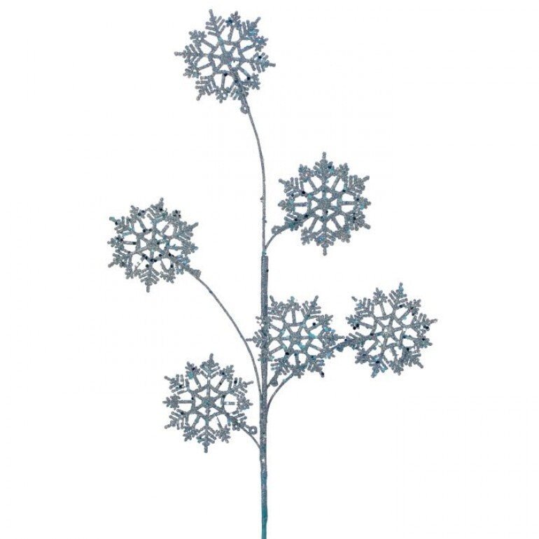 29" Iced Blue Snowflake Spray - MTX70562 - The Wreath Shop
