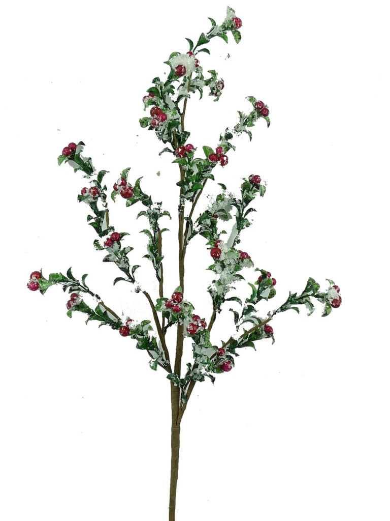 30" Snowy Yaupon Berry Branch - 83612SP30 - The Wreath Shop