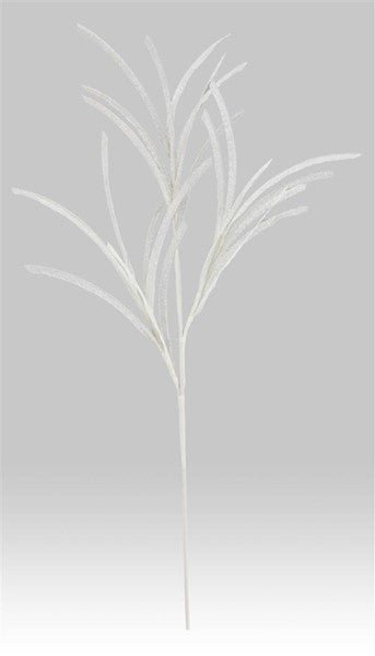 31" Glitter/Paper Grass Spray: White - XS984527 - The Wreath Shop