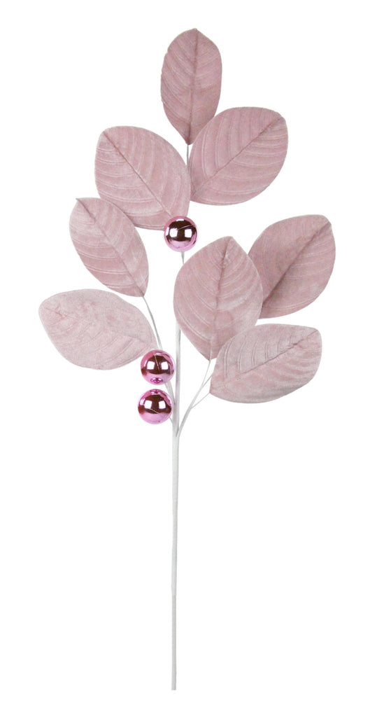 31" Pink Velvet Magnolia Leaf Spray - XS228122 - The Wreath Shop