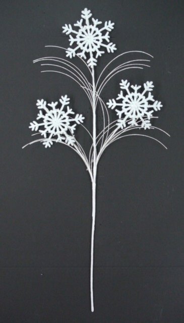 31" White Snowflake Spray - 64494 - WT - The Wreath Shop