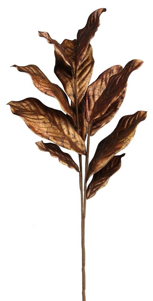 32" Magnolia Leaf Spray: Chocolate/Gold - XS2089 - The Wreath Shop