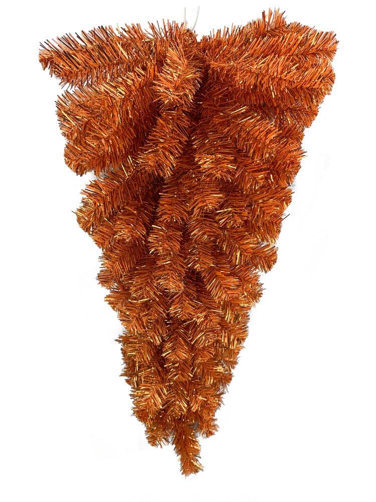 32" PVC/Tinsel Teardrop: Orange - 57196TE32 - The Wreath Shop