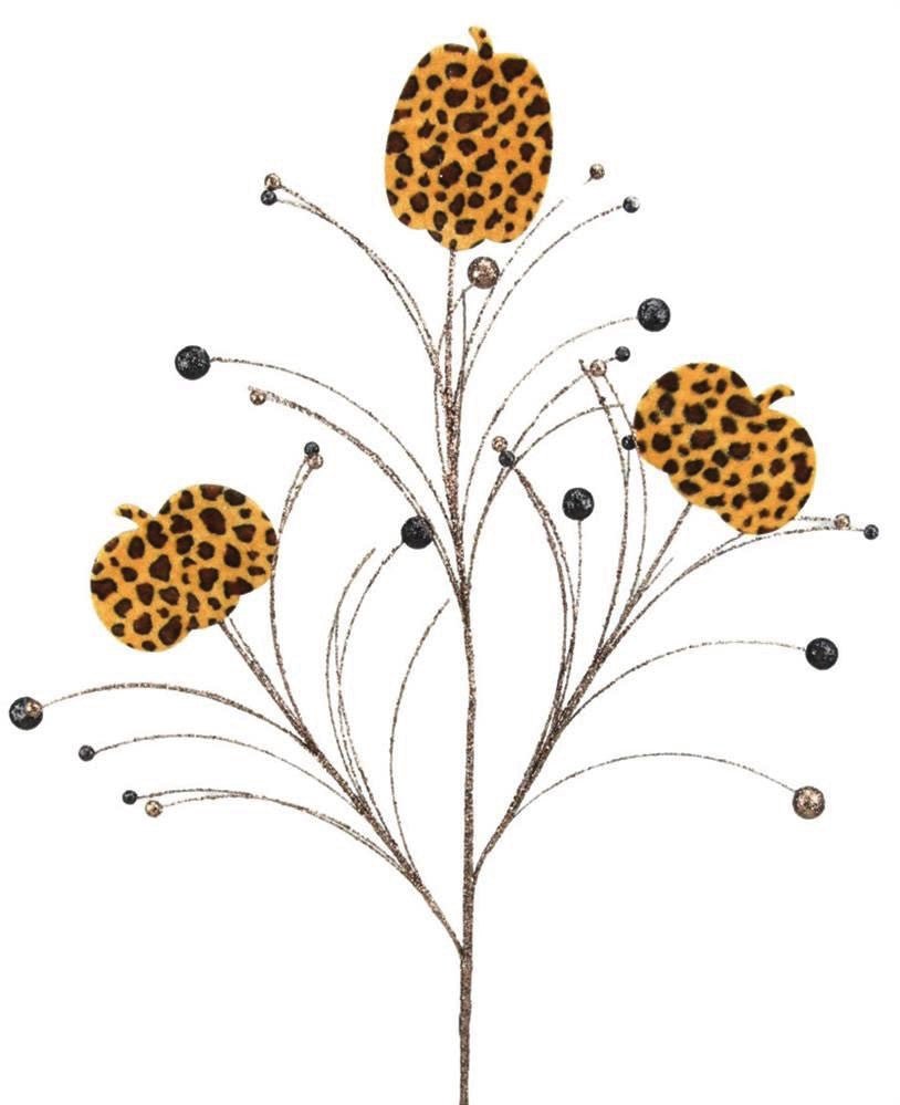 37" Foam Leopard Pumpkin Spray - HA902220 - The Wreath Shop