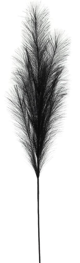 38" Fabric Pampas Grass Plume: Black - FG601402 - The Wreath Shop