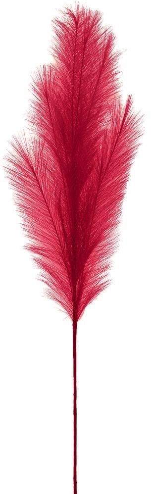 38" Fabric Pampas Grass Plume: Red - FG601924 - The Wreath Shop