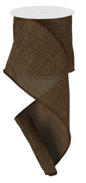 4" Brown Royal Faux Burlap Ribbon - 4" x 10Yd - RG128004 - The Wreath Shop