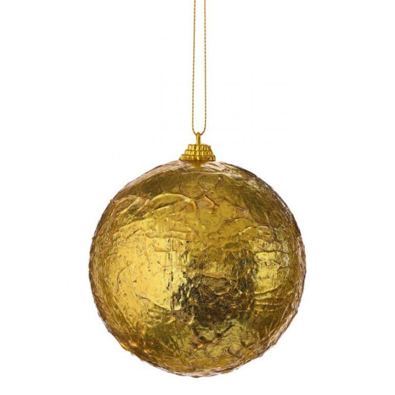 4" Crinkle Foil Ball Ornament: Gold - MTX76746 - GOLD - The Wreath Shop
