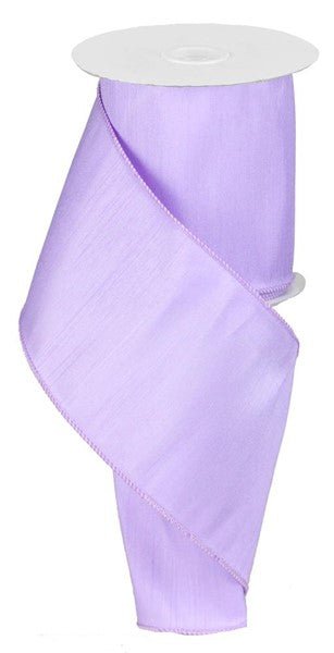 4" Faux Dupioni Ribbon: Lavender - 10yds - RD110313 - The Wreath Shop