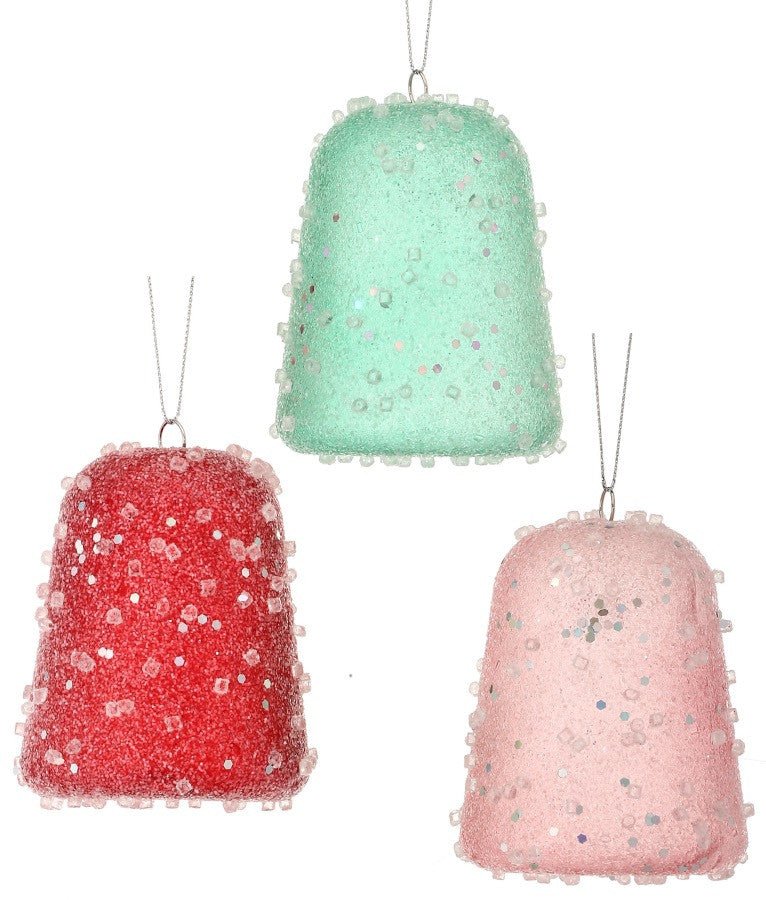 4" Ice Gumdrop Ornaments, Box of 6 - MTX64890 - The Wreath Shop