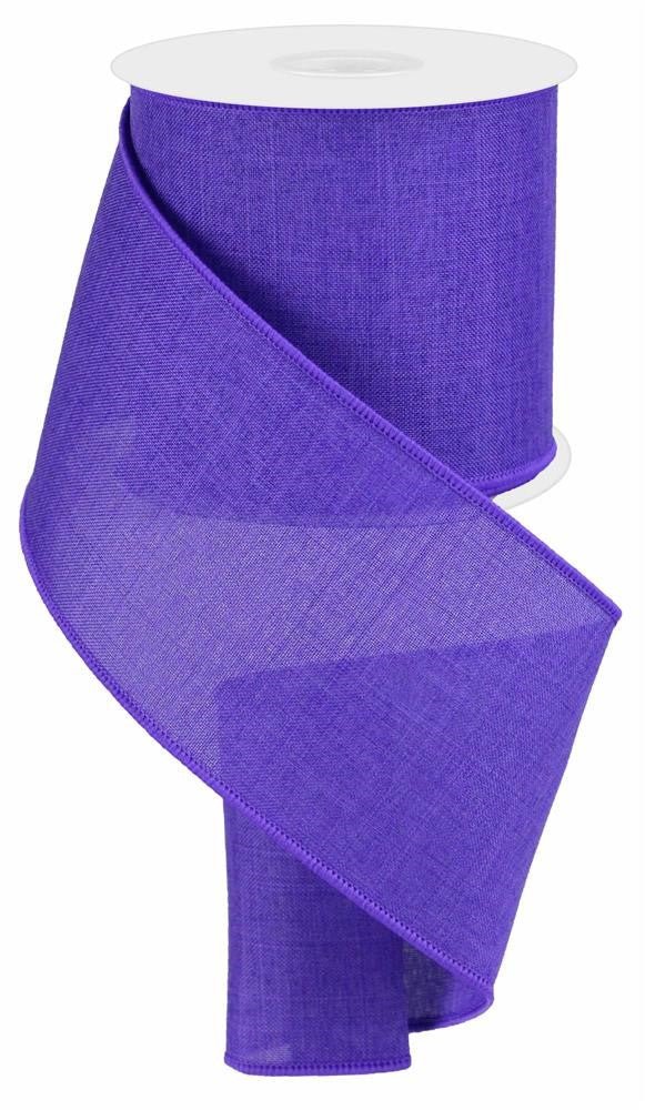 4" New Purple Royal Faux Burlap Ribbon - 10Yds - RG12806A - The Wreath Shop