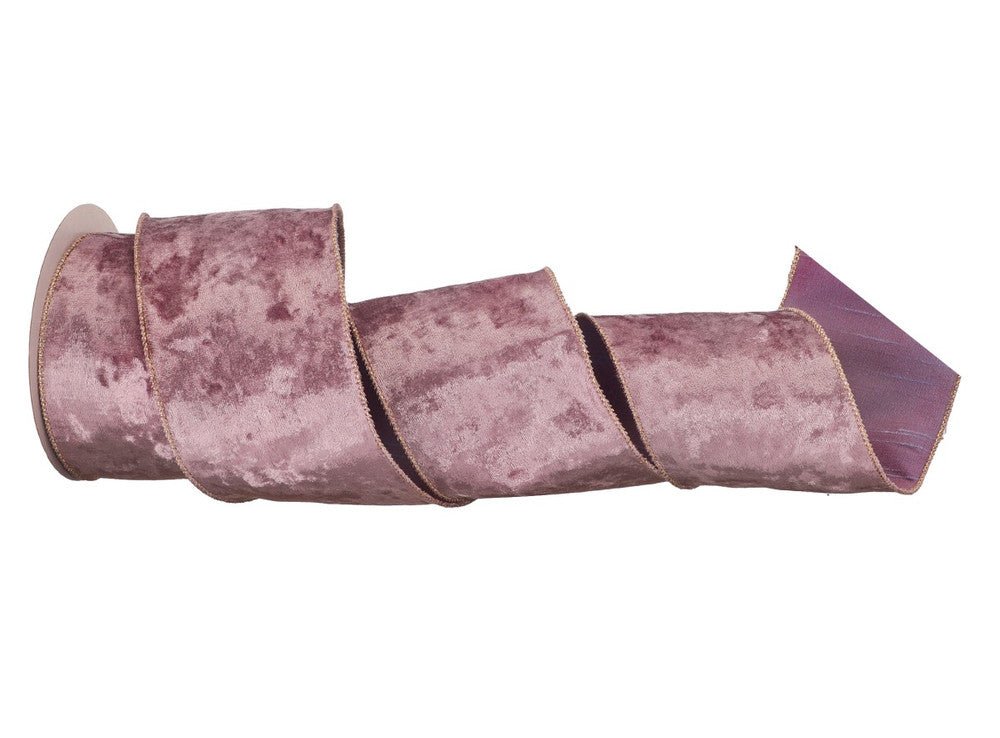 4" Shimmering Velvet Ribbon: Lavender - 10yds - MTX67721 LVGD - The Wreath Shop