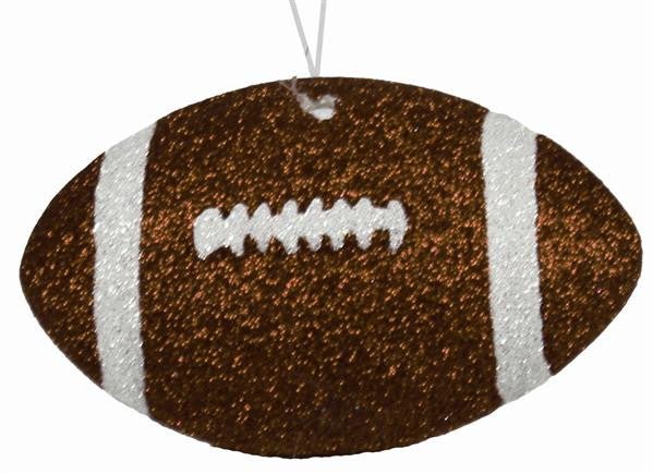 4.5" Glitter Football Ornament - MS120004 - The Wreath Shop