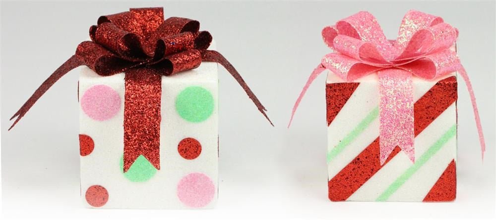 4.75" Dot/Stripe Packages: Red/Mint/Pink - XC8293M3-dot - The Wreath Shop