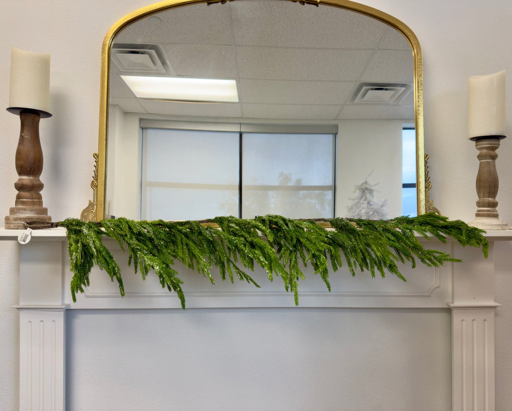 48" Iced Garden Norfolk Pine Garland - MTX61199 - The Wreath Shop
