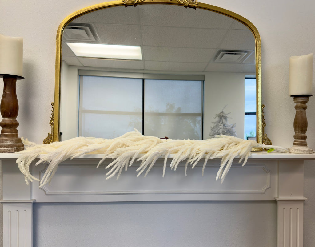 48" Real Touch Flocked White Norfolk Pine Garland - MTX70560 - The Wreath Shop