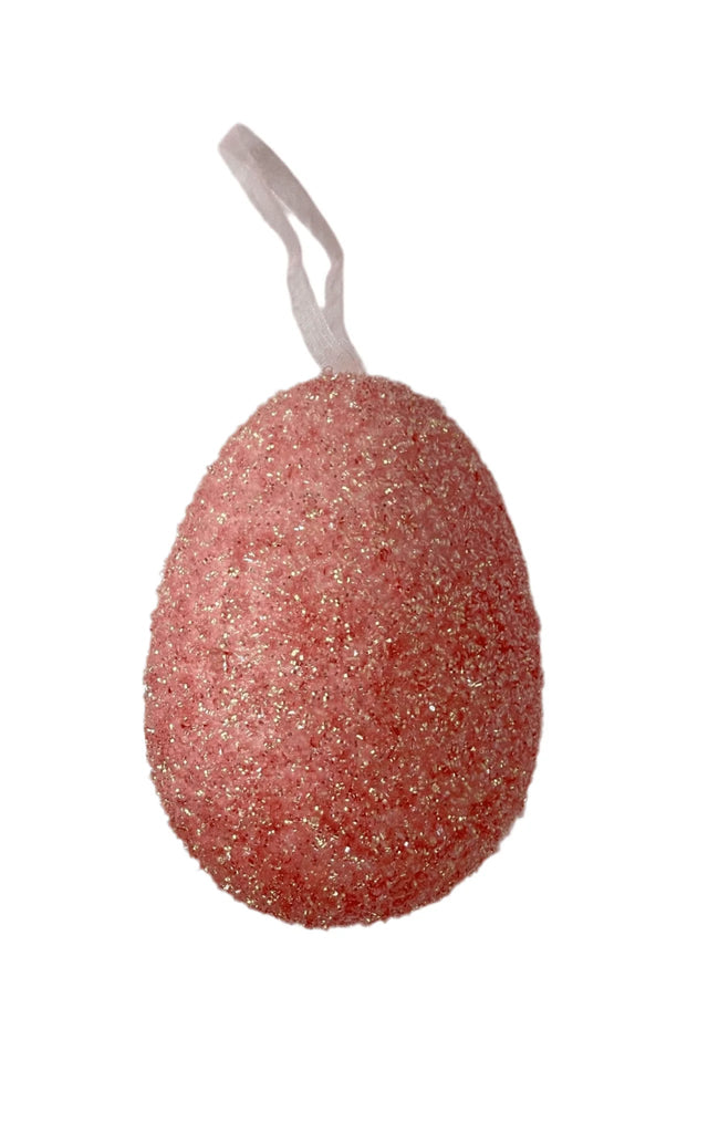 5" Glitter Egg Ornament: Pink - 64829 - PK - The Wreath Shop