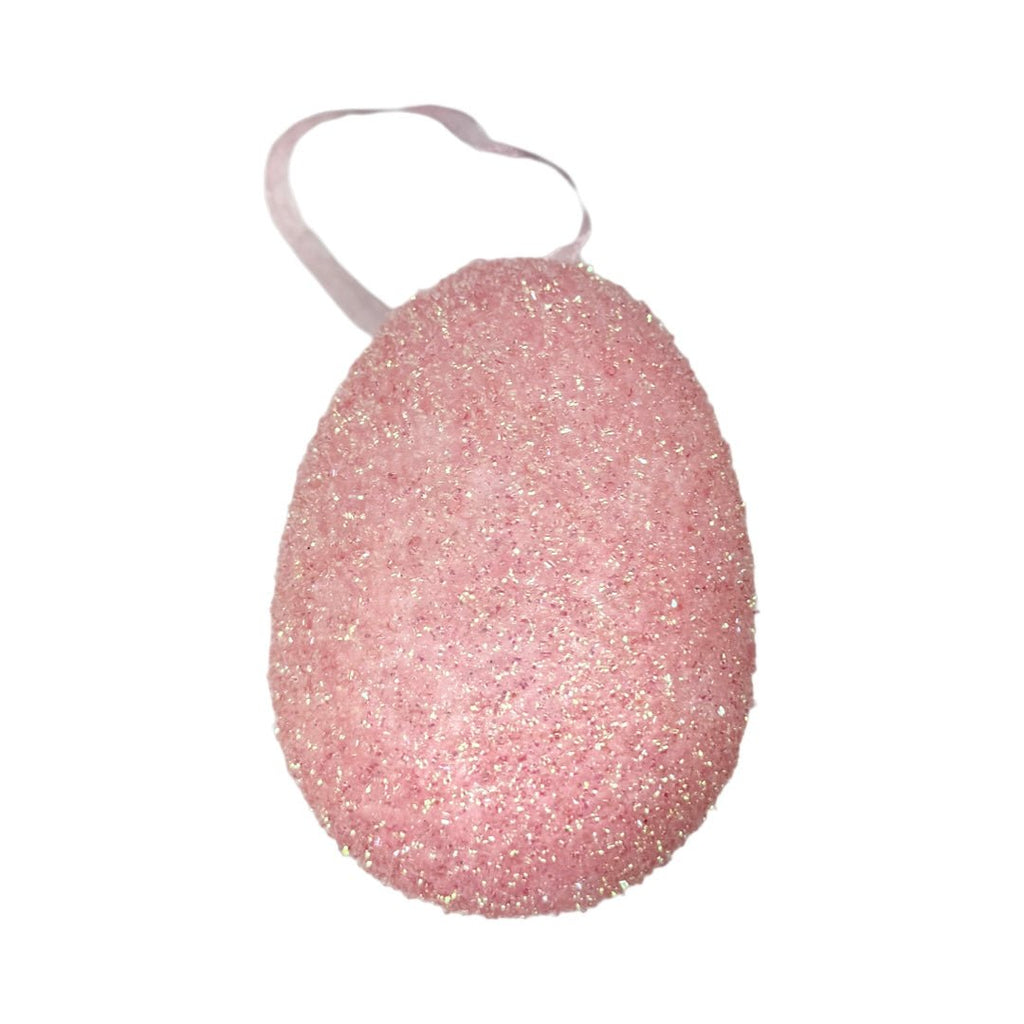 5" Glitter Egg Ornament: Pink - 64829 - PK - The Wreath Shop