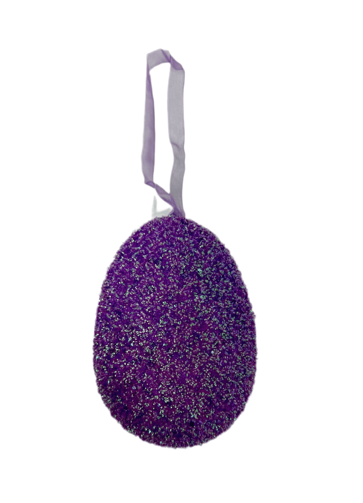 5" Glitter Egg Ornament: Purple - 64829 - PU - The Wreath Shop