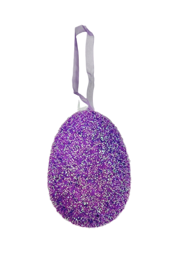 5" Glitter Egg Ornament: Purple - 64829 - PU - The Wreath Shop