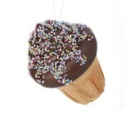 5.5" Cupcake Ornament: Dark Chocolate - MTX70517 - The Wreath Shop